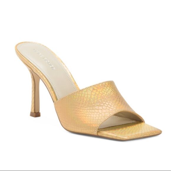 Marc Fisher Shoes - Marc Fisher Metallic Heeled Slides
